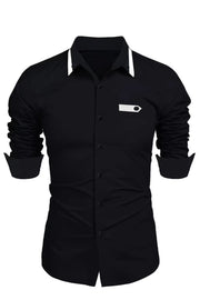 Fluid Apparel Shop Shirts Black / L Men's Casual Fashion Business Trends Long-sleeved Shirt