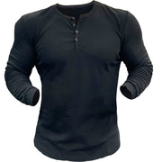 Fluid Apparel Shop T-Shirts Men's  Long-Sleeved  T-Shirts Henley Shirt