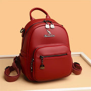 Fluidapparelshop Bagpacks Soft Leather Women Travel Backpack Compact Size Eye-Catching Design for Short Trips