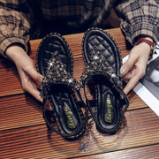 Fluidapparelshop Black / 35 Spring Fashion Flip-Toe Rhinestone Ins Fashionable Sandals