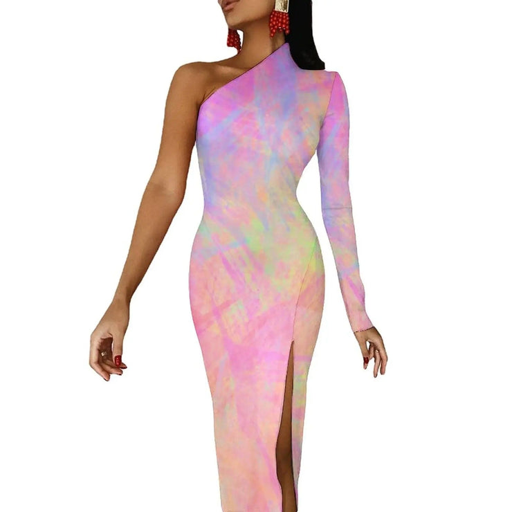 Fluidapparelshop Dresses style-8 / L / CHINA Women Graffiti Splatter Print Party Summer Long Sleeve Sexy Bodycon Dresses