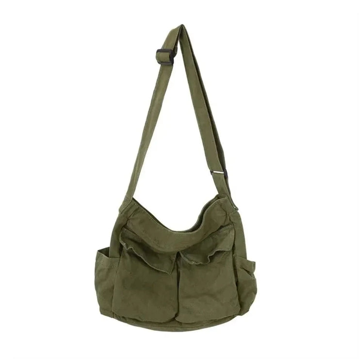 Fluidapparelshop Handbag Army green Large Capacity Soft Leather Women&