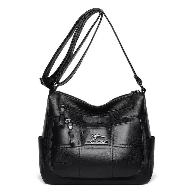 Fluidapparelshop Handbag Black-21 Large Capacity Soft Leather Women&