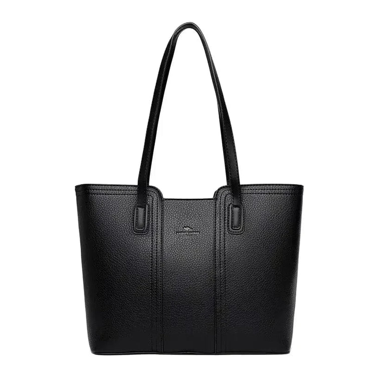 Fluidapparelshop Handbag Black 5 Large Capacity Soft Leather Women&