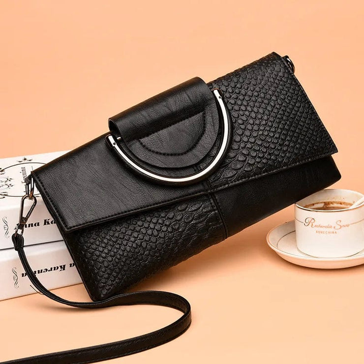 Fluidapparelshop Handbag black High Quality Soft PU Leather Handbag  Luxury Purses