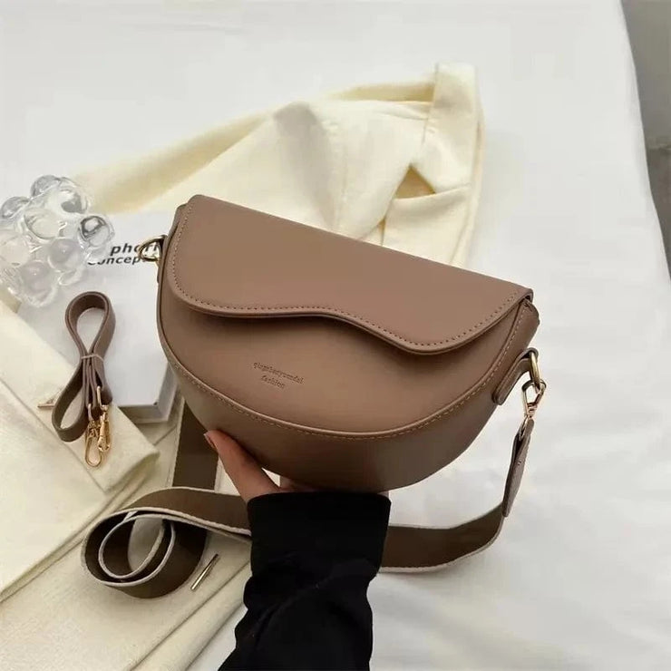 Fluidapparelshop Handbag Khaki Large Capacity Soft Leather Women&