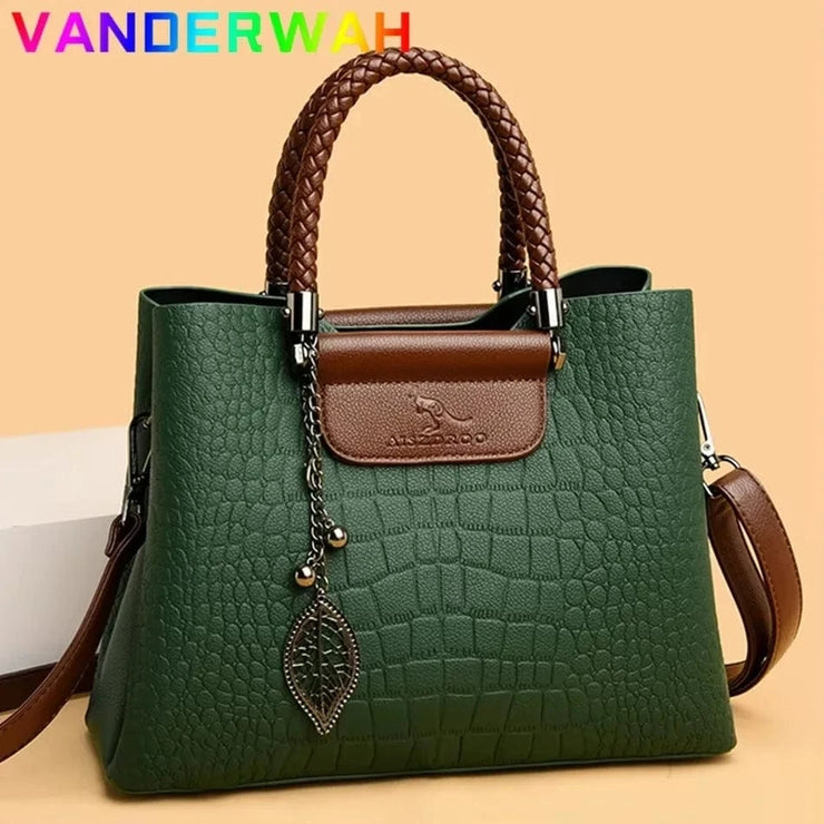 Fluidapparelshop Handbag Large Capacity Soft Leather Women&