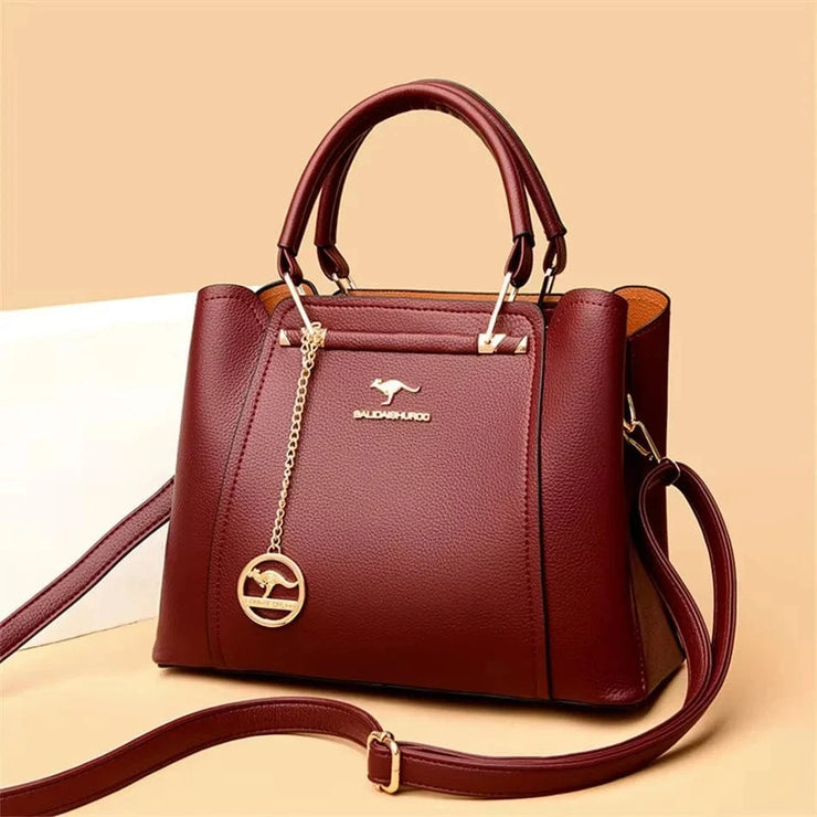 Fluidapparelshop Handbag Large Capacity Soft Leather Women&