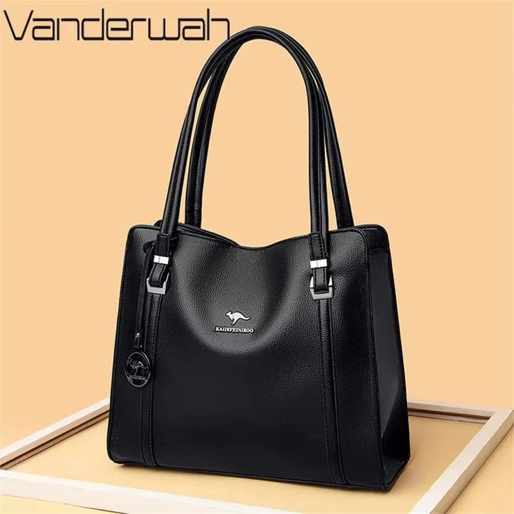 Fluidapparelshop Handbag Large Capacity Soft Leather Women&