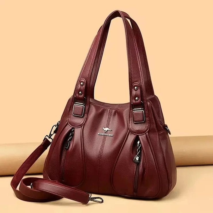 Fluidapparelshop Handbag Large Capacity Soft Leather Women&