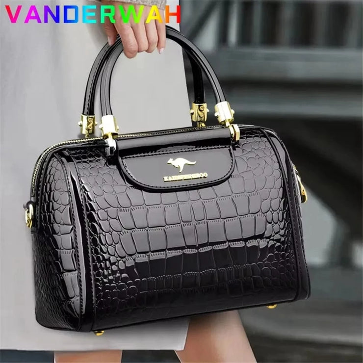 Fluidapparelshop Handbag Large Capacity Soft Leather Women&