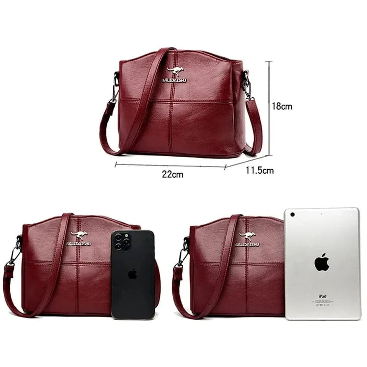 Fluidapparelshop Handbag Large Capacity Soft Leather Women&