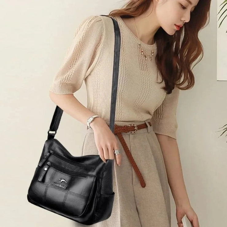 Fluidapparelshop Handbag Large Capacity Soft Leather Women&