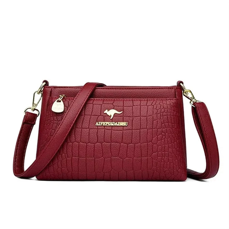 Fluidapparelshop Handbag Winered Large Capacity Soft Leather Women&