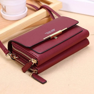 Fluidapparelshop Handbag Women's Wallet Korean Handbag Multi Card Large Capacity Casual Shoulder Bag Mobile Phone Packet