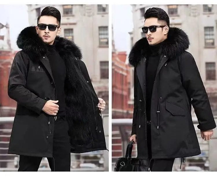 Fluidapparelshop Jackets New imitation fox fur grass oversized plush men&