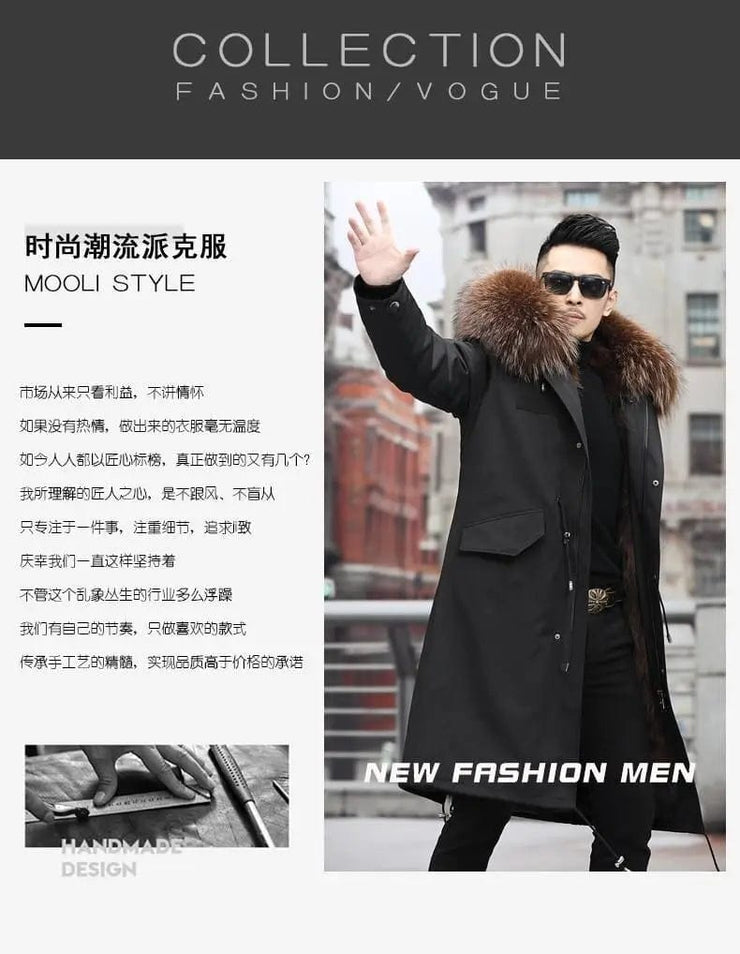 Fluidapparelshop Jackets New imitation fox fur grass oversized plush men&