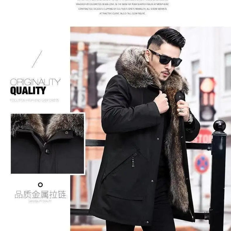 Fluidapparelshop Jackets New imitation fox fur grass oversized plush men&