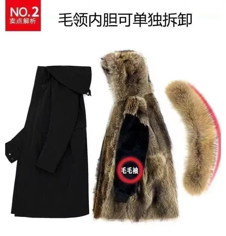 Fluidapparelshop Jackets New imitation fox fur grass oversized plush men&