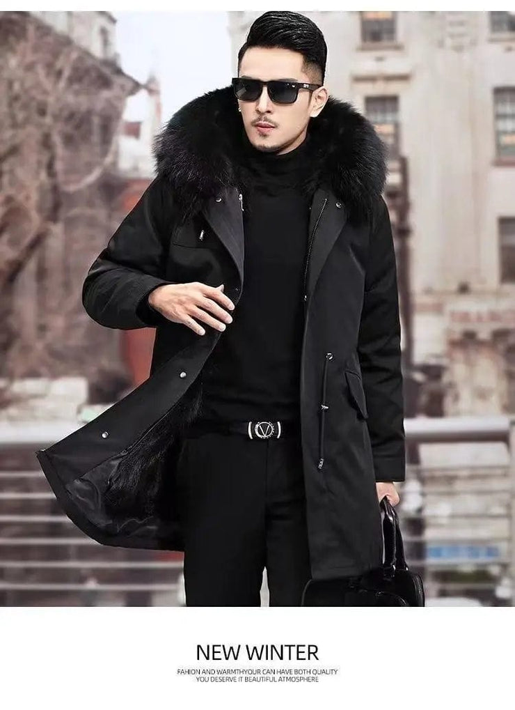 Fluidapparelshop Jackets New imitation fox fur grass oversized plush men&