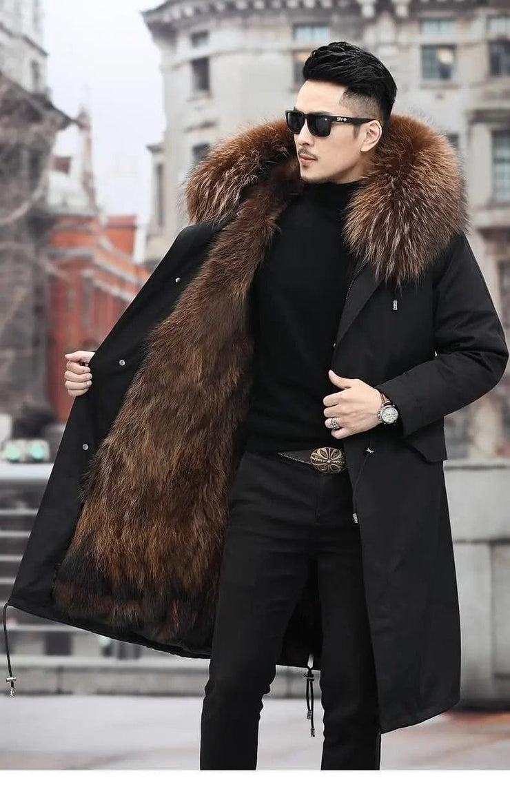 Fluidapparelshop Jackets New imitation fox fur grass oversized plush men&