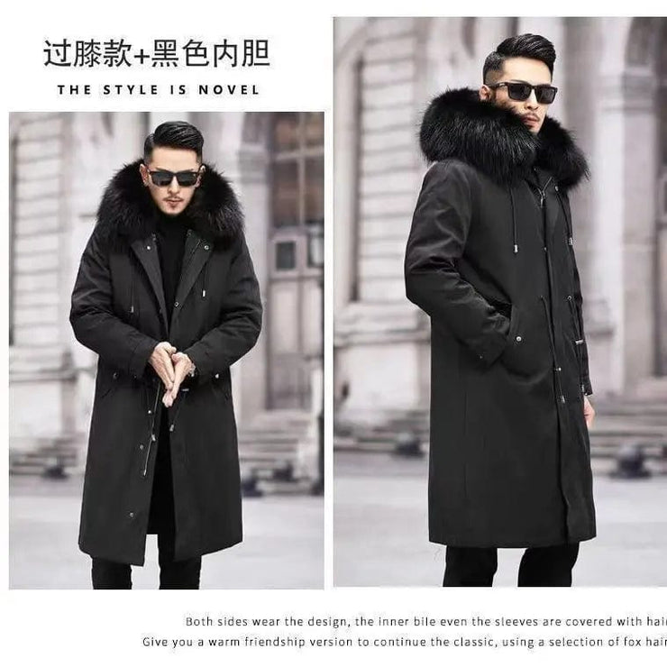 Fluidapparelshop Jackets New imitation fox fur grass oversized plush men&