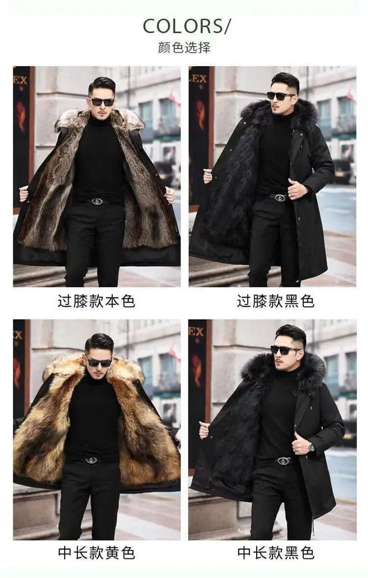 Fluidapparelshop Jackets New imitation fox fur grass oversized plush men&