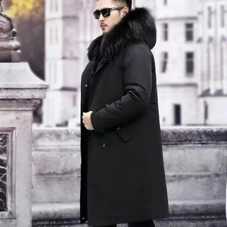 Fluidapparelshop Jackets Over knee style 3 / CHINA / Asian size L New imitation fox fur grass oversized plush men&