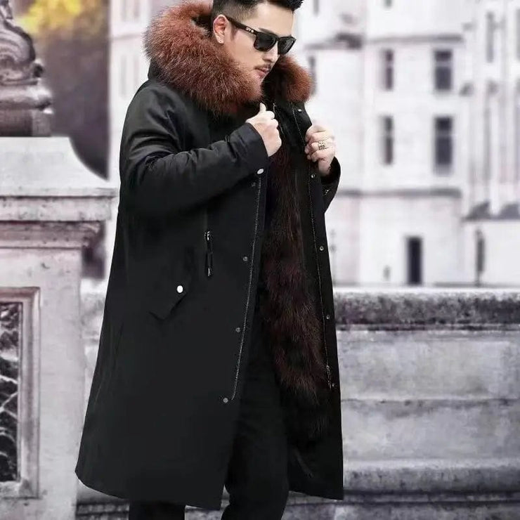 Fluidapparelshop Jackets Over knee style 4 / CHINA / Asian size L New imitation fox fur grass oversized plush men&