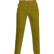 Fluidapparelshop Pants S / Earth-yellow Men's Vintage Cotton Linen Pants Breathable Comfort Soft Casual Trousers Fashionable Loose Straight Leg Design for Summer