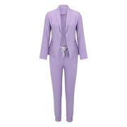 Fluidapparelshop Pants set Eye-Catching Women's Pants Set Elegant Blazers and Coordinating Tops Chic Style