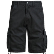 Fluidapparelshop Shorts Black-002 / 30  52-57KG / CHINA Men's Cotton Cargo  Knee  Tactical Multi-pocket  Shorts