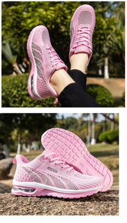 Fluidapparelshop Sneakers Breathable Mesh Women Running Shoes Ladies' Sneakers for Outdoor Lace-Up Training Tennis Sports Shoes