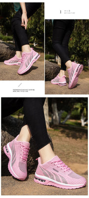 Fluidapparelshop Sneakers Breathable Mesh Women Running Shoes Ladies' Sneakers for Outdoor Lace-Up Training Tennis Sports Shoes