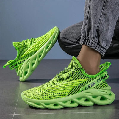 Fluidapparelshop Sneakers Large Size Men's Running Shoes Breathable Lightweight Sports Trainers .