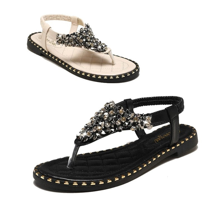 Fluidapparelshop Spring Fashion Flip-Toe Rhinestone Ins Fashionable Sandals