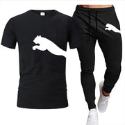 Fluidapparelshop Tracksuit 1 / S Men's Mesh T-shirt Sweatpants  Casual Short-sleeved T-shirt Sportswear Set