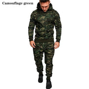 Fluidapparelshop Tracksuit army green / XXXL Men's Tracksuits Sports Wear Camo Jogging Suits Hooded Tracksuit