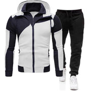 Fluidapparelshop Tracksuit Design3 white / M Men's  casual gym fitness outdoor jogging sportswear, Hoodie Tracksuits