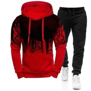 Fluidapparelshop Tracksuit Design4 red / M Men's  casual gym fitness outdoor jogging sportswear, Hoodie Tracksuits