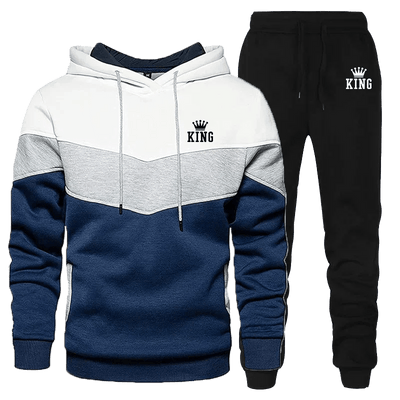 Fluidapparelshop Tracksuit Men's Tracksuit Running Casual Hoodies Sweatpants Two Piece Sets Winter Sports Suit Outdoor Sweatshirt Set