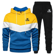 Fluidapparelshop Tracksuit Yellow / 4XL Men's Tracksuit Running Casual Hoodies Sweatpants Two Piece Sets Winter Sports Suit Outdoor Sweatshirt Set