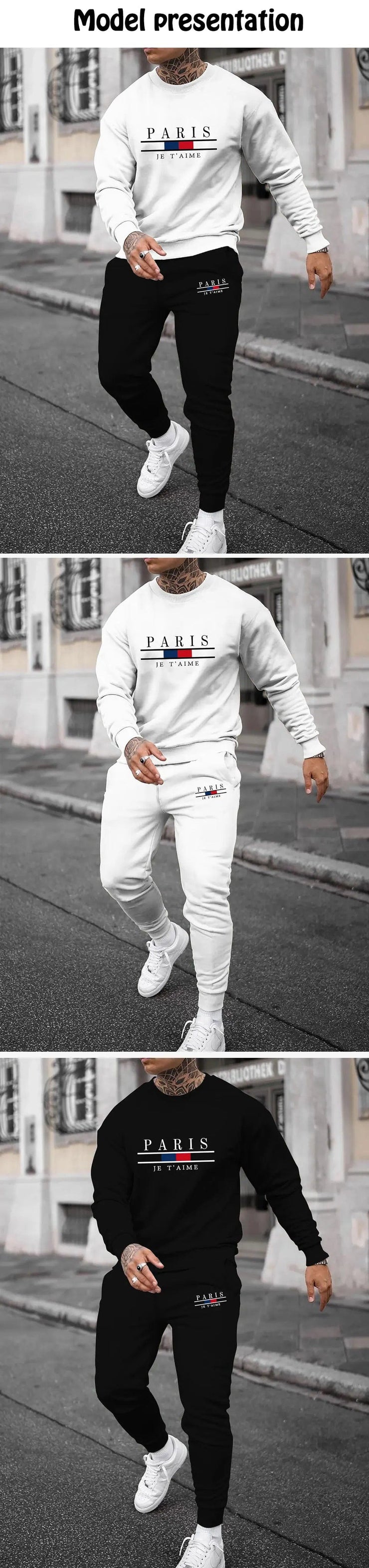 Fluidapparelshop Tracksuits Trendy New Sweatshirt Sweatpants Set Men&