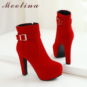 Women  Winter Buckle Super High Heel  Boots .